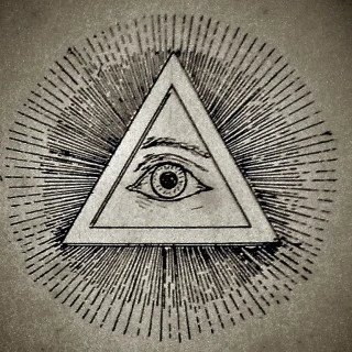 Vrijmetselaar tekening oog